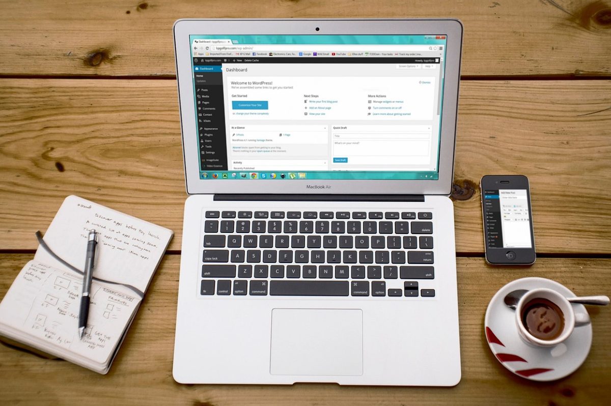 Laptop, wordpress, wordpress design — Stay Organized and Inspired with a Music Desk Workstation